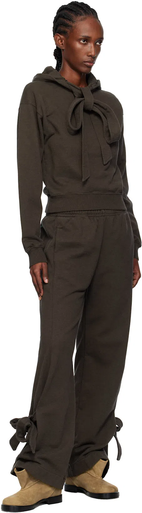 TOTÊME Gray Curved Rib Tank Top In Charcoal Melange 019