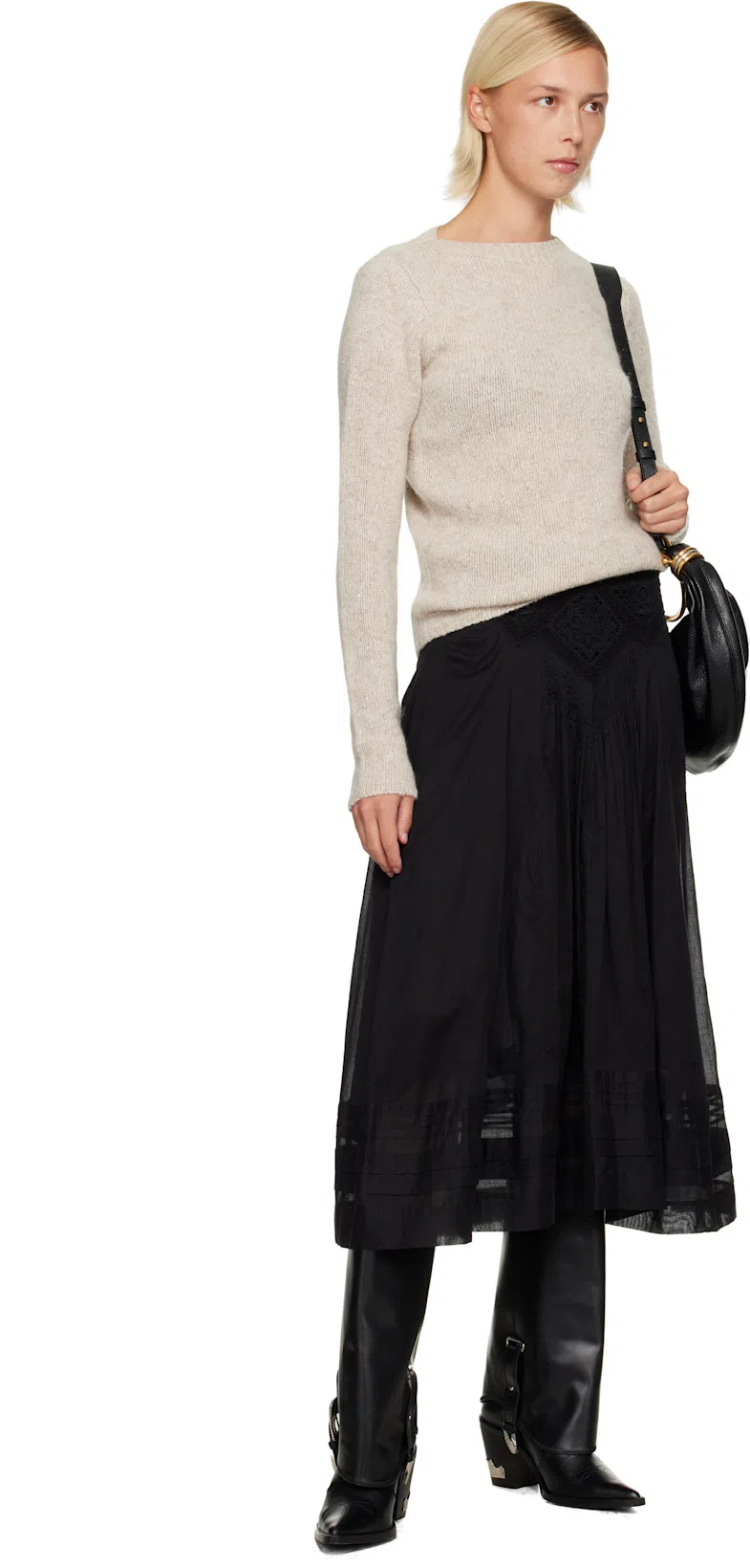 CHLOÉ Small Bracelet Hobo Bag Black