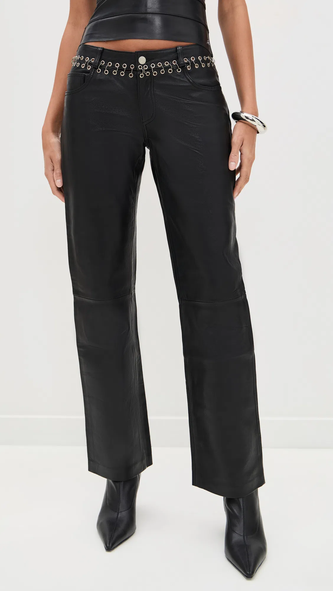 COURRÈGES Courreges Women Holy Eclipse Leather Shoulder Bag In Black