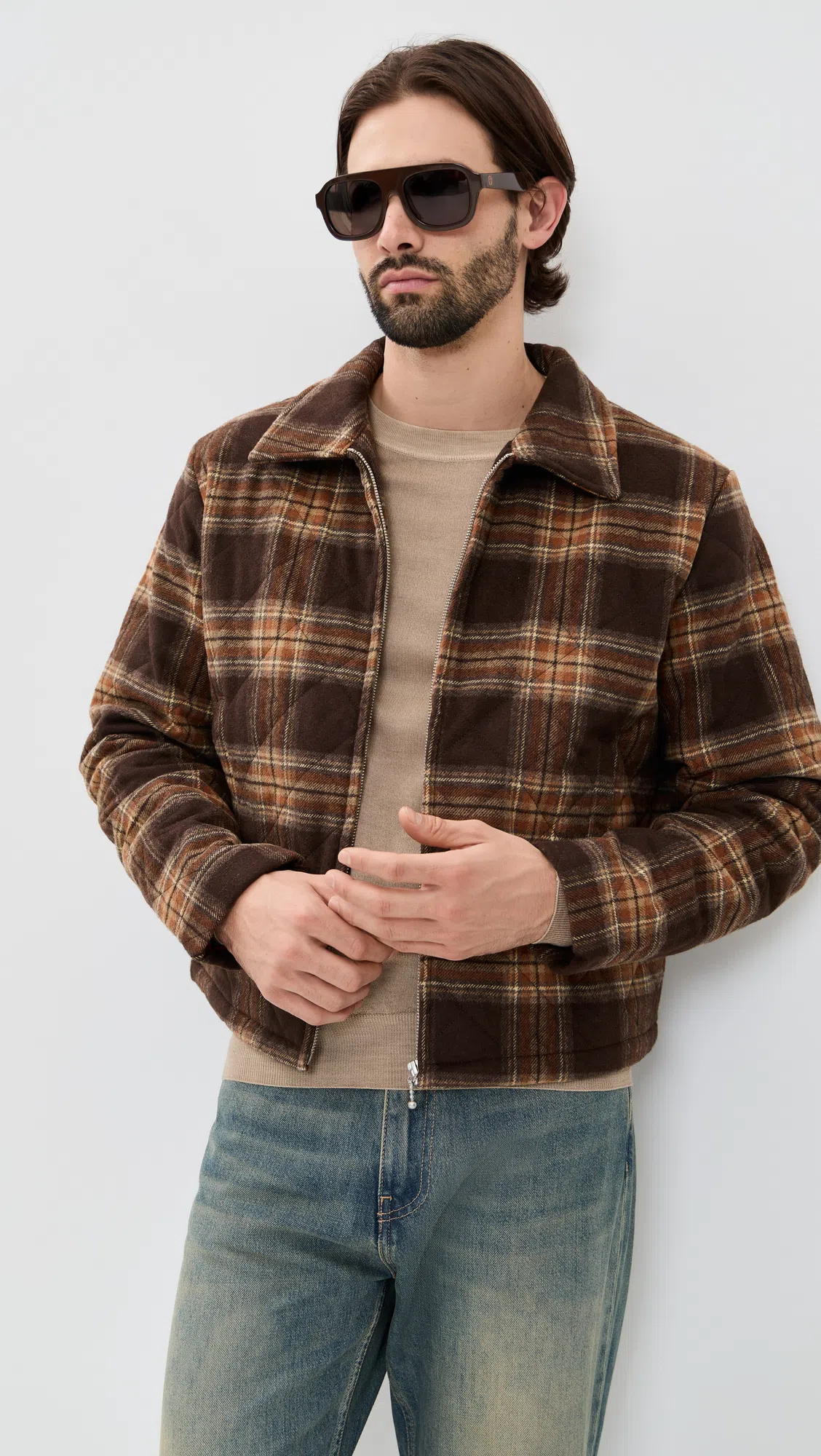 AIRE Whirlpool 53mm Aviator Sunglasses In Brown