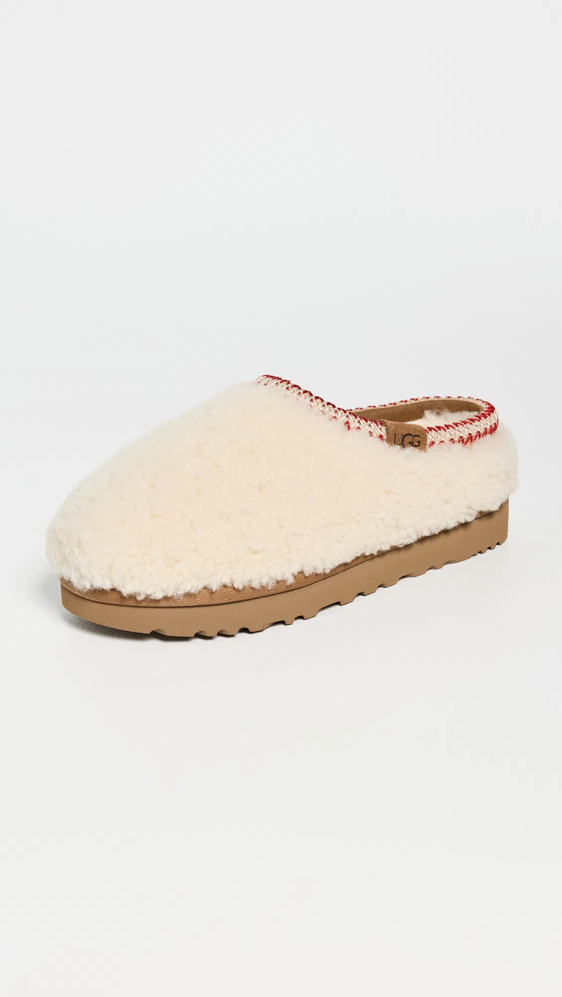 UGG Tasman Maxi Curli White Slip-on Mule In Shearling Woman In Multi