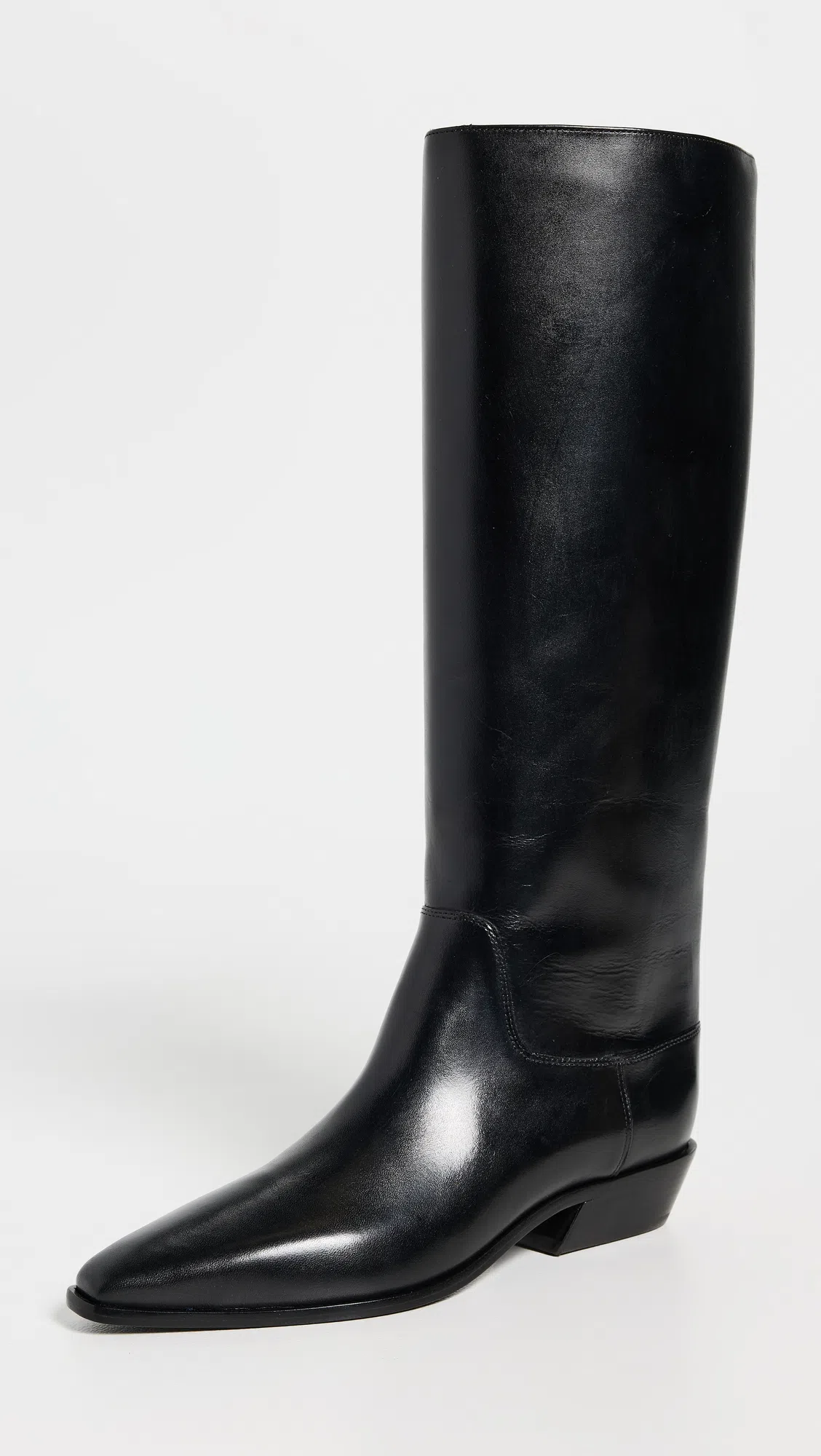 REFORMATION Dominique Pointed-toe Boots In Black
