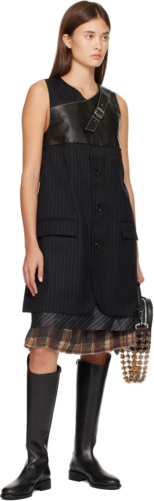 STEFAN COOKE Brown Short Button Bag Strap