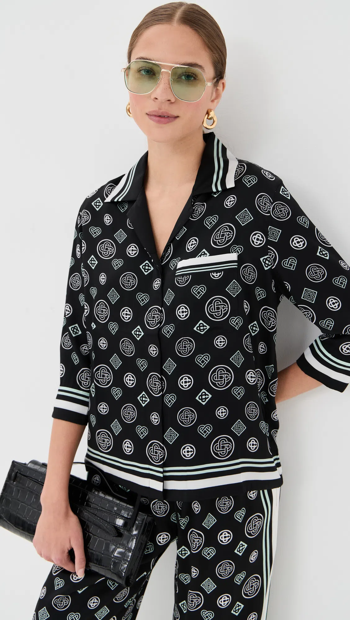 TORY BURCH Double T Buckle Slingback Kitten Heel Sandals In Black