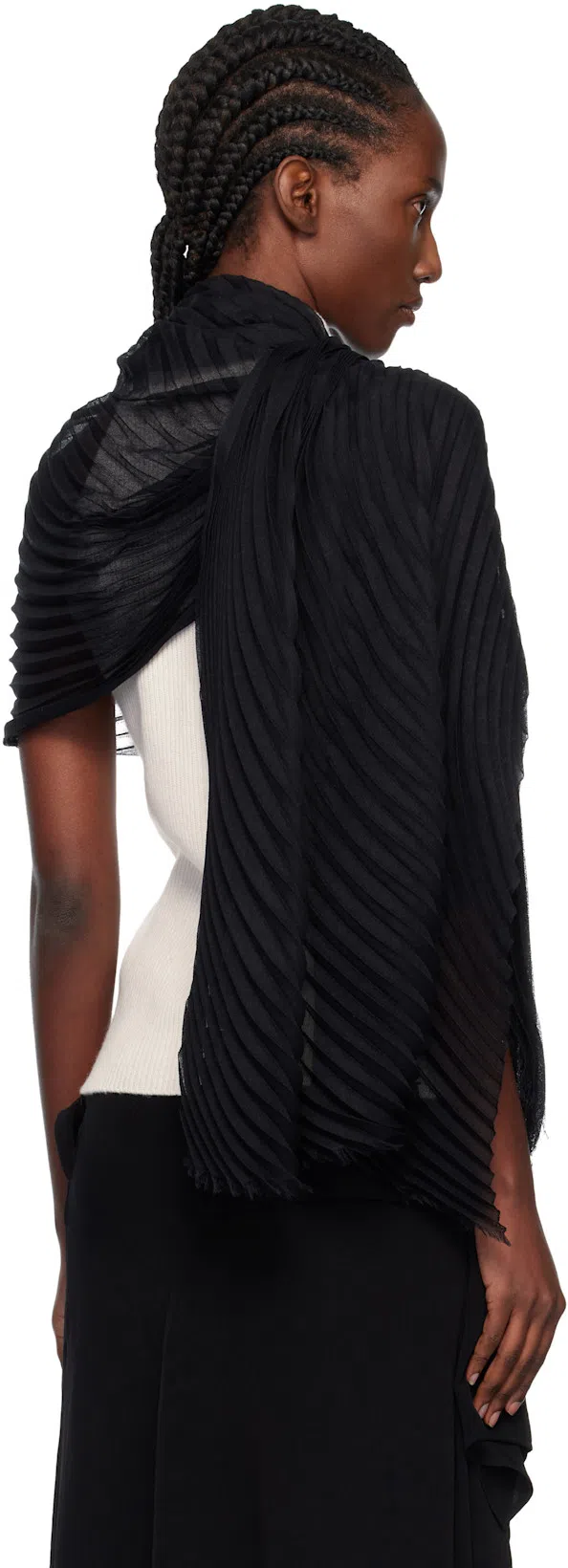 YOHJI YAMAMOTO Ruffled-detail Asymmetric Maxi Skirt In Black