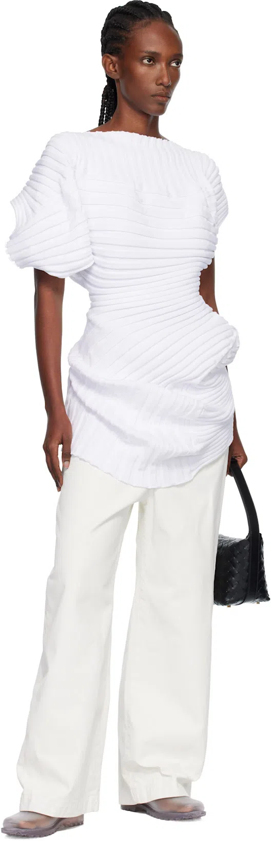 BOTTEGA VENETA Black Micro Wallace Bag