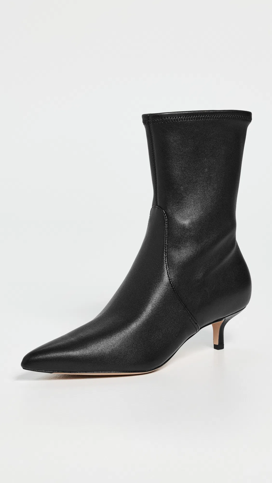 VERONICA BEARD Lisa 45 Stretch Kitten Heel Bootie In Black