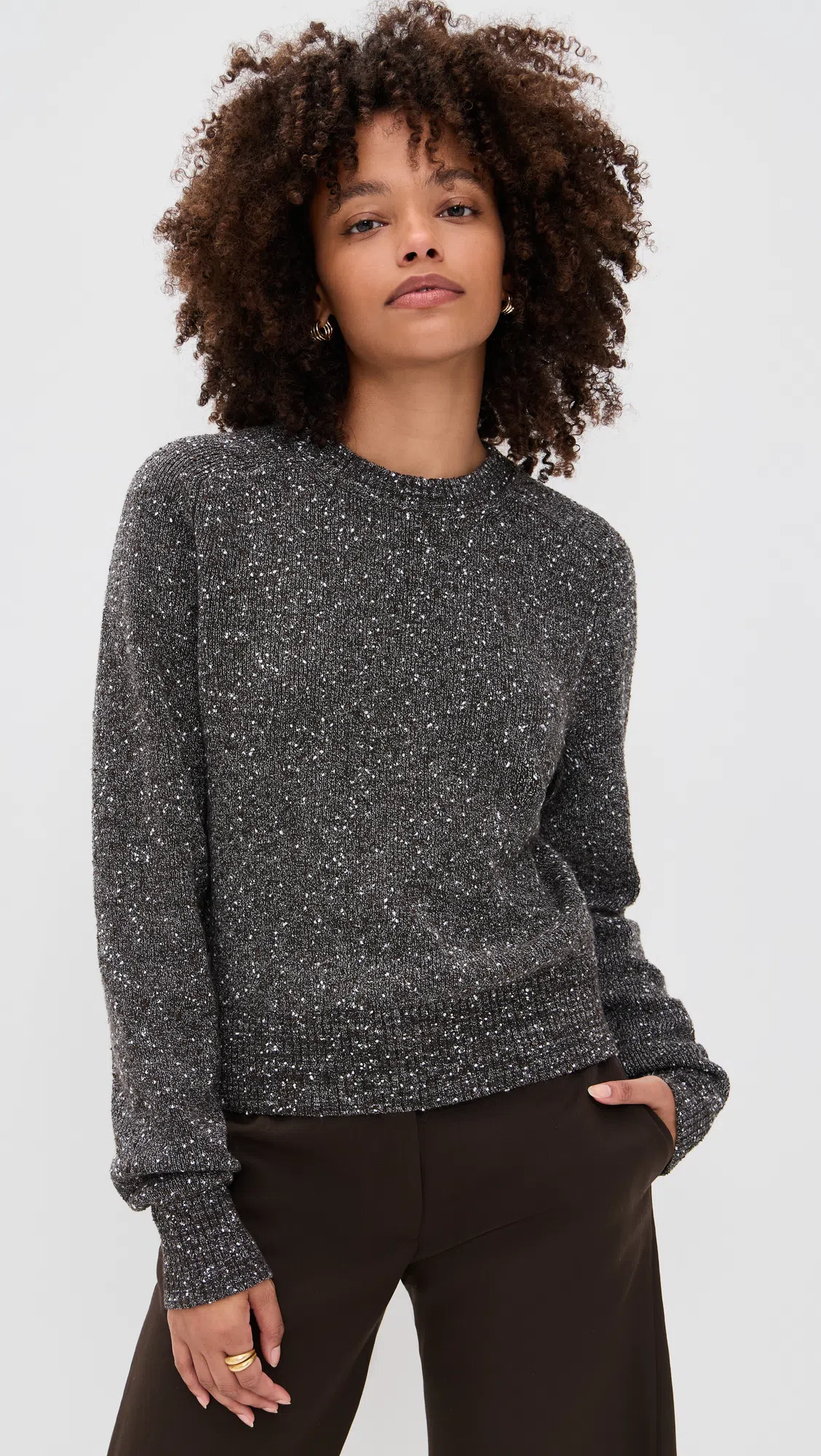 A.L.C Zoe Boucle Tweed Sweater In Multi
