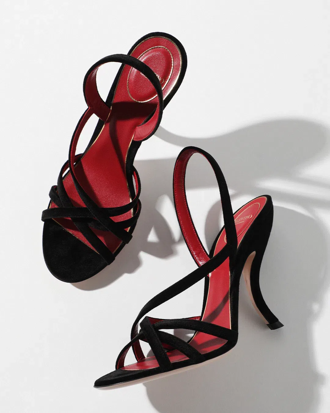 VALENTINO GARAVANI Women Black Velvet Slingback Heels, 4.5 Luxury Pumps & Heels For Women Darveys