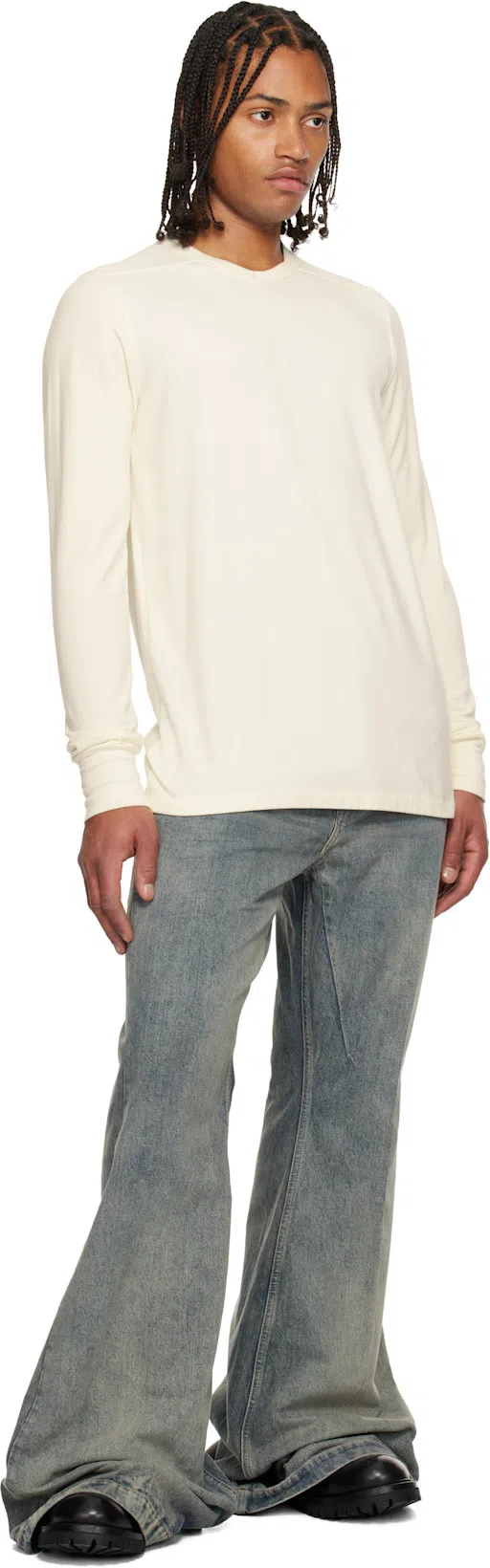 RICK OWENS Round-toed Ankle Boots In Animal Print