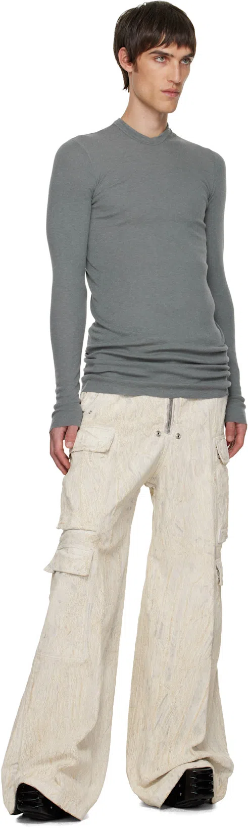 RICK OWENS Black Hollywood Grilled Wedge Beatle Chelsea Boots In 09 Black