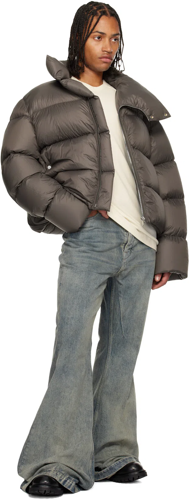 RICK OWENS Round-toed Ankle Boots In Animal Print