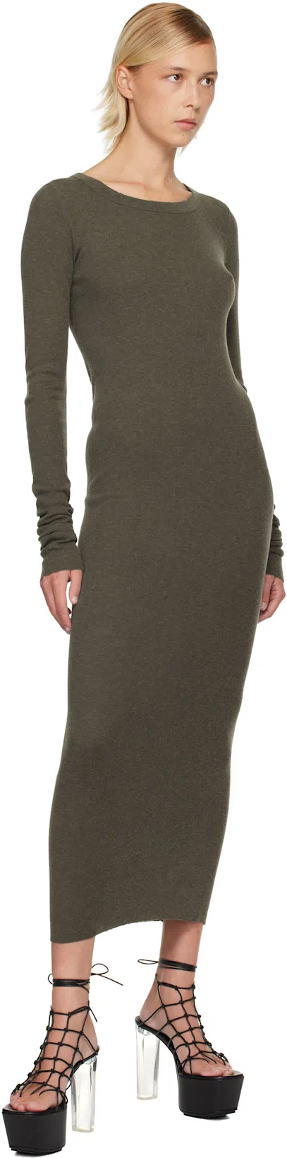 RICK OWENS Black Hollywood Web Platform 65 Heeled Sandals