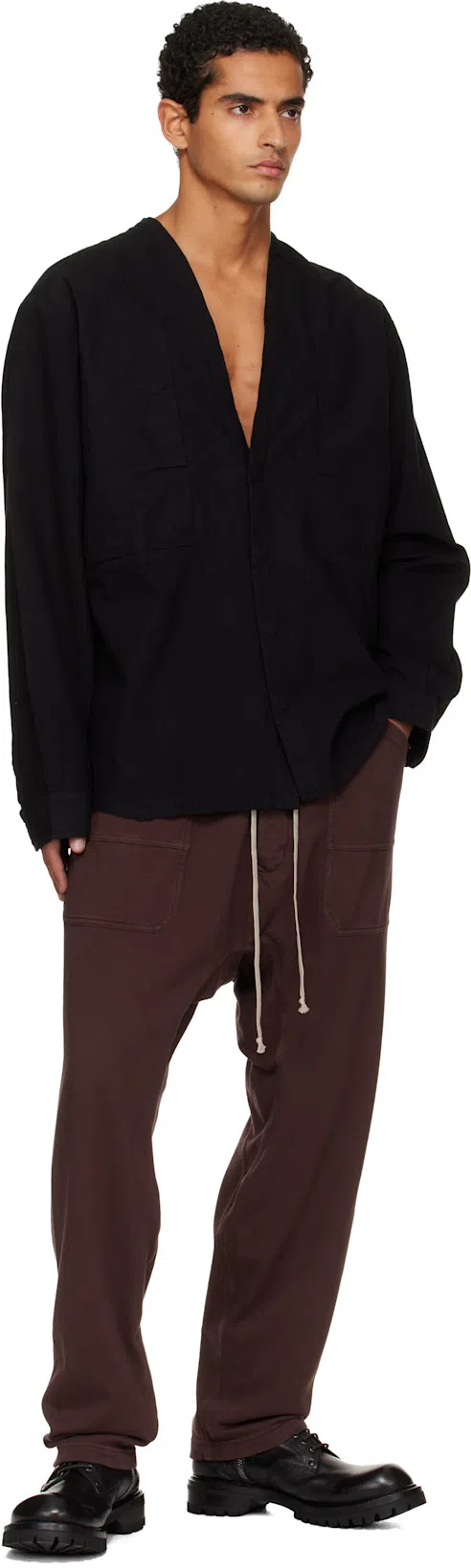 RICK OWENS Round-toed Ankle Boots In Animal Print