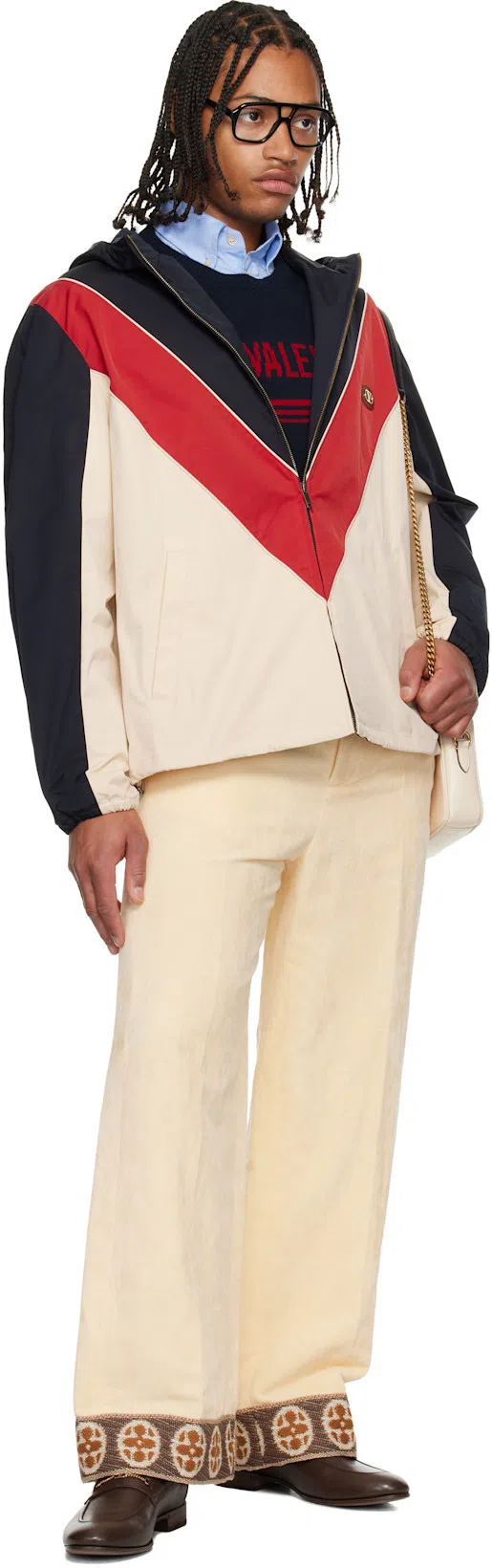 VALENTINO Garavani Cotton Oxford Shirt With Vlogo Embroidery In Multi