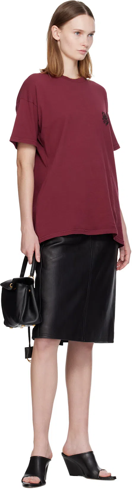 BALENCIAGA Small Rodeo Leather Top Handle Bag In Black