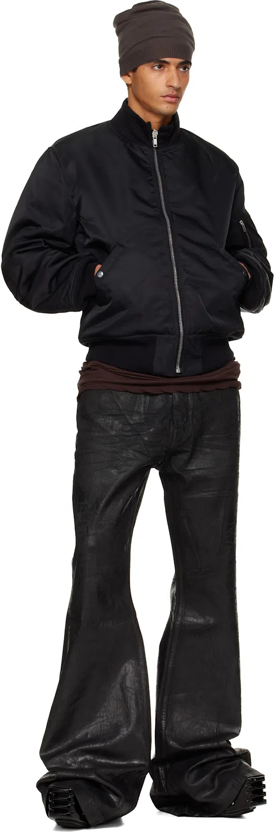 RICK OWENS Black Hollywood Grilled Wedge Beatle Chelsea Boots In 09 Black