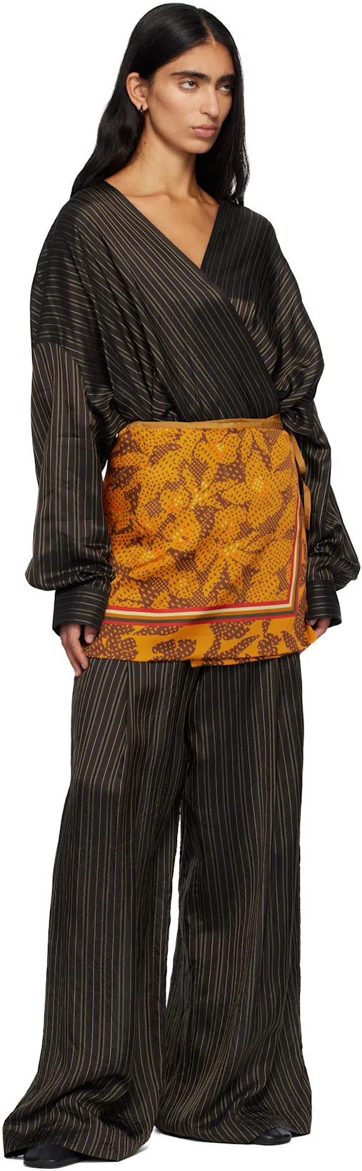 DRIES VAN NOTEN Pointed Toe Ankle Boots With Sculptural Heel In Black