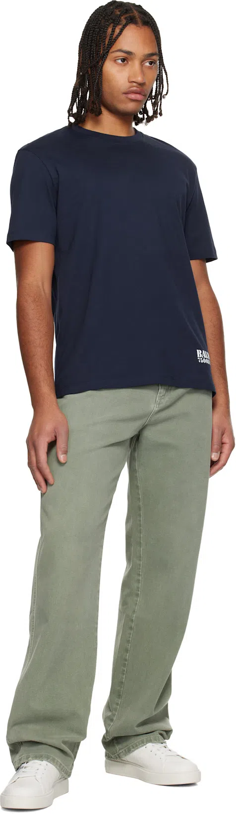 BALMAIN Low-top Court Sneakers In Smooth Leather In White