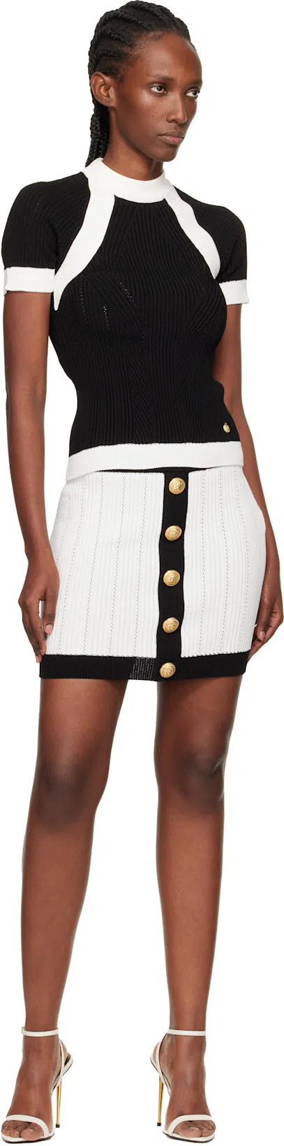 BALMAIN Skirt With Knee Length And Midi In White