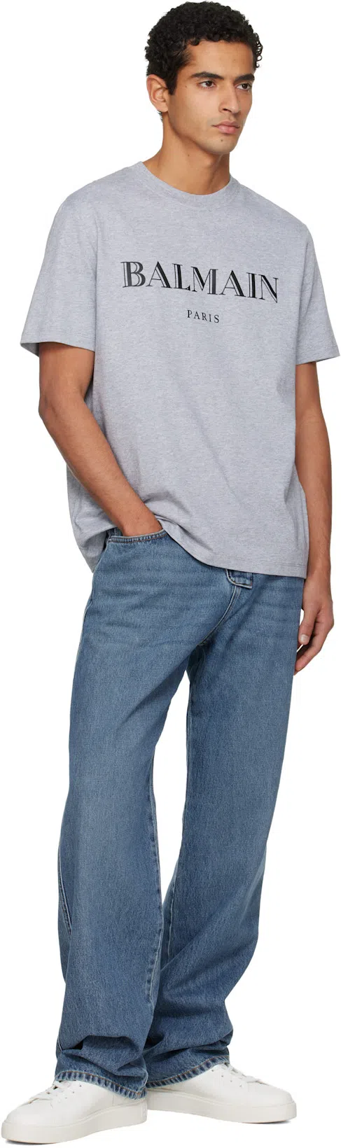 BALMAIN Low-top Court Sneakers In Smooth Leather In White