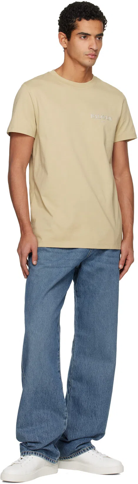 BALMAIN Low-top Court Sneakers In Smooth Leather In White