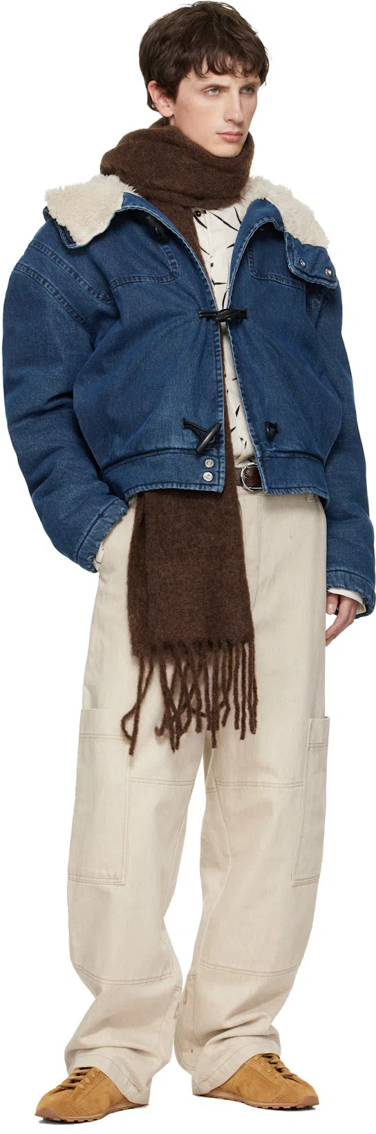 JACQUEMUS Le Tennis Sneakers In Soft Corduroy-embossed Suede In Brown