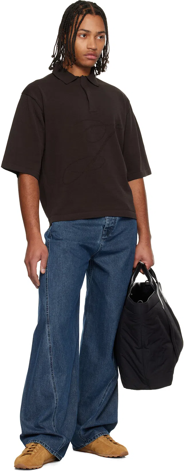 JACQUEMUS Le Tennis Sneakers In Soft Corduroy-embossed Suede In Brown