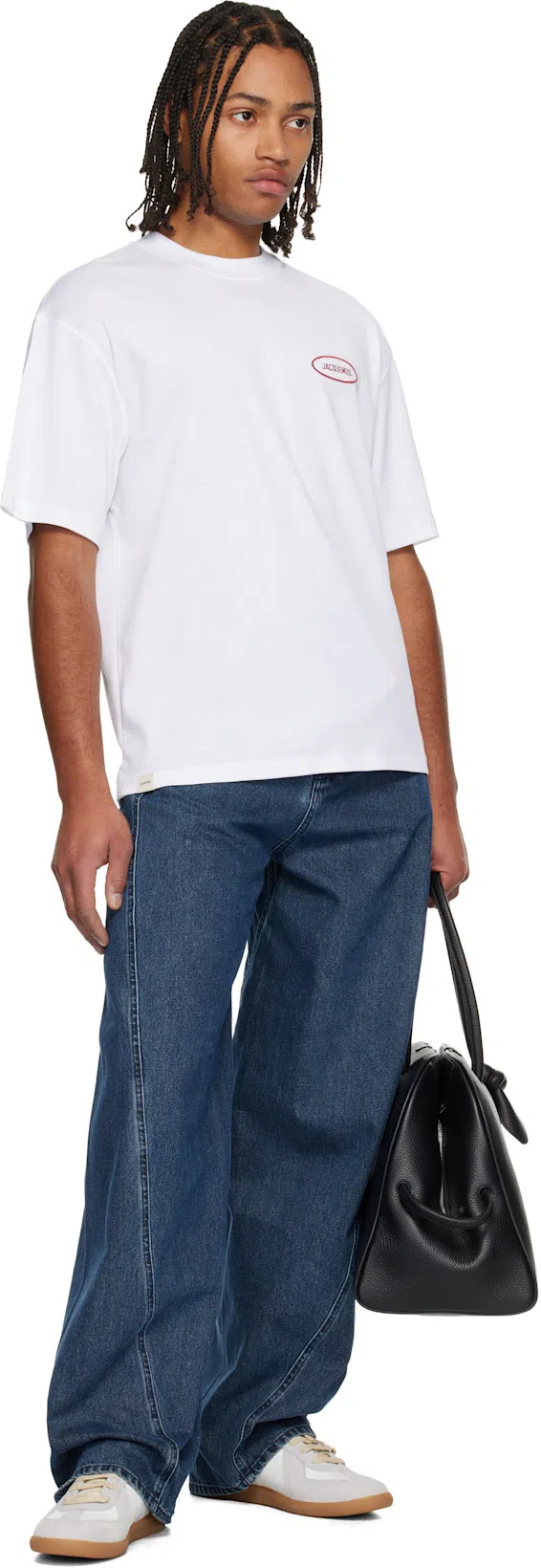 MAISON MARGIELA White Leather Sneakers In Multi