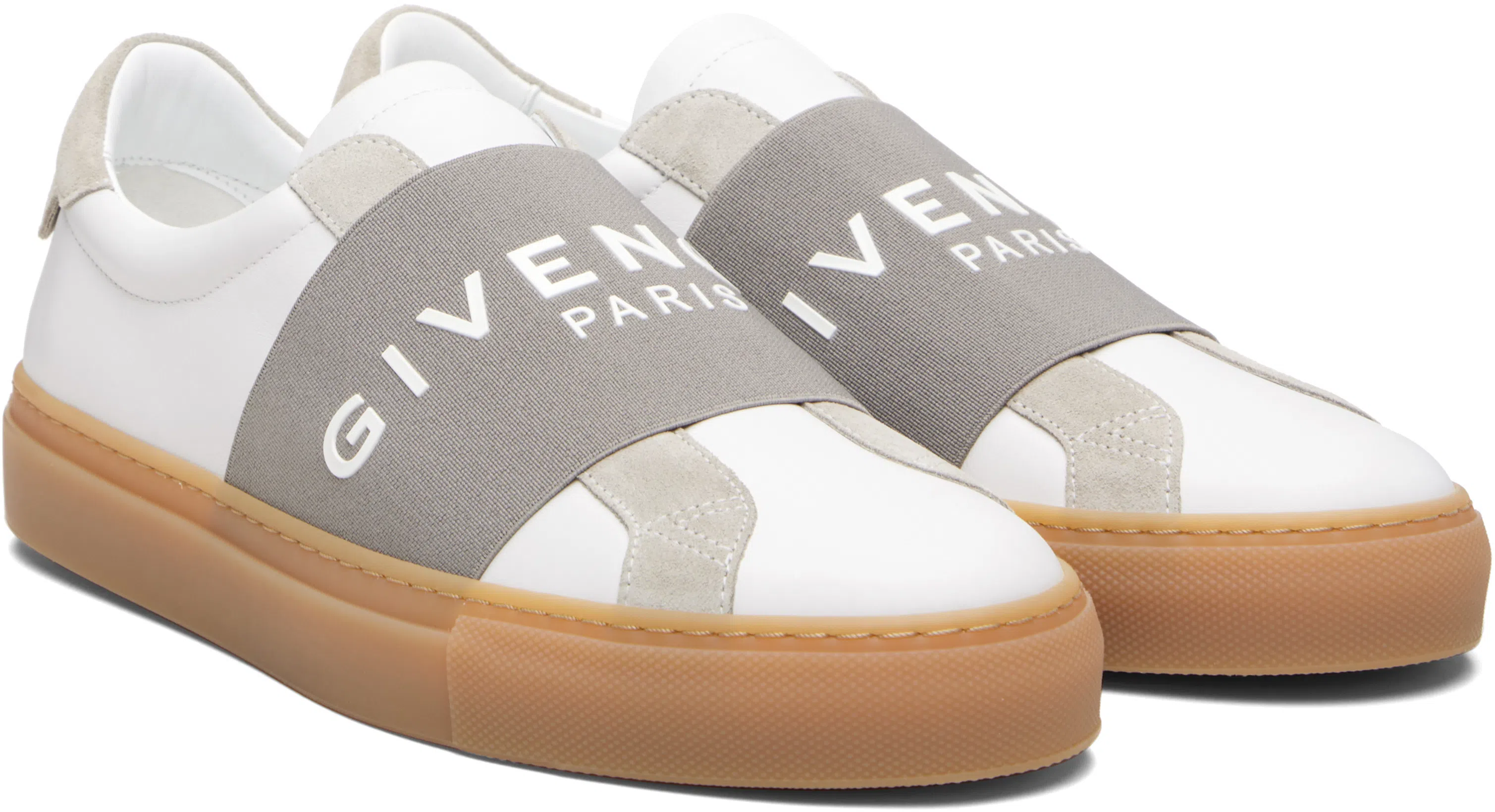 GIVENCHY Urban Street Sneakers In Leather And Suede With Elastic In Gray