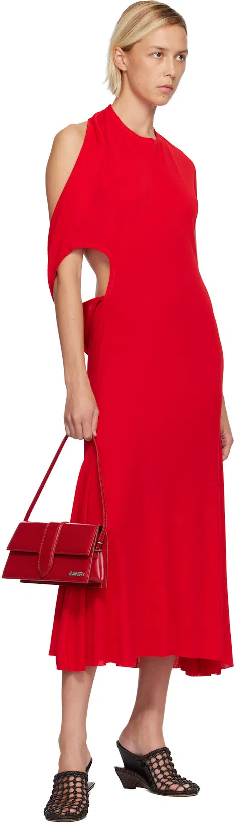 JACQUEMUS La Petite Pochette Rond C Shoulder Bag In Neutral