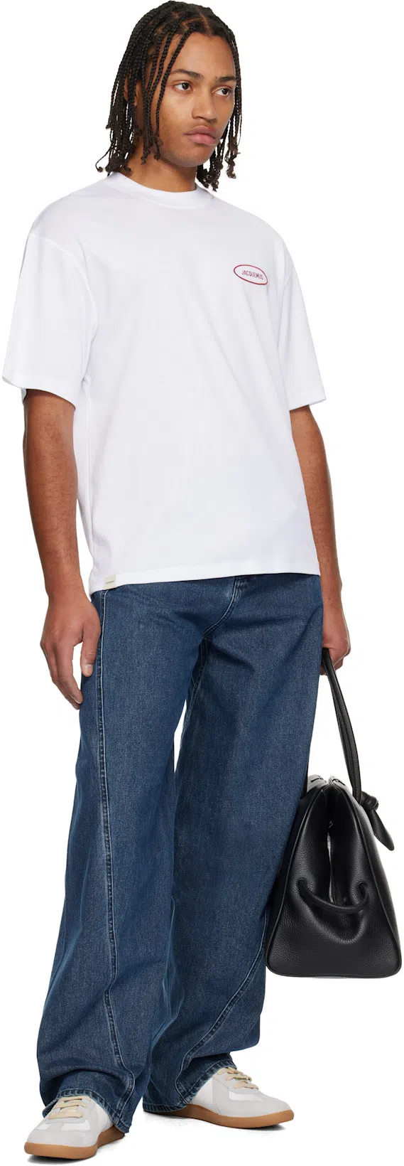 MAISON MARGIELA White Leather Sneakers In Multi