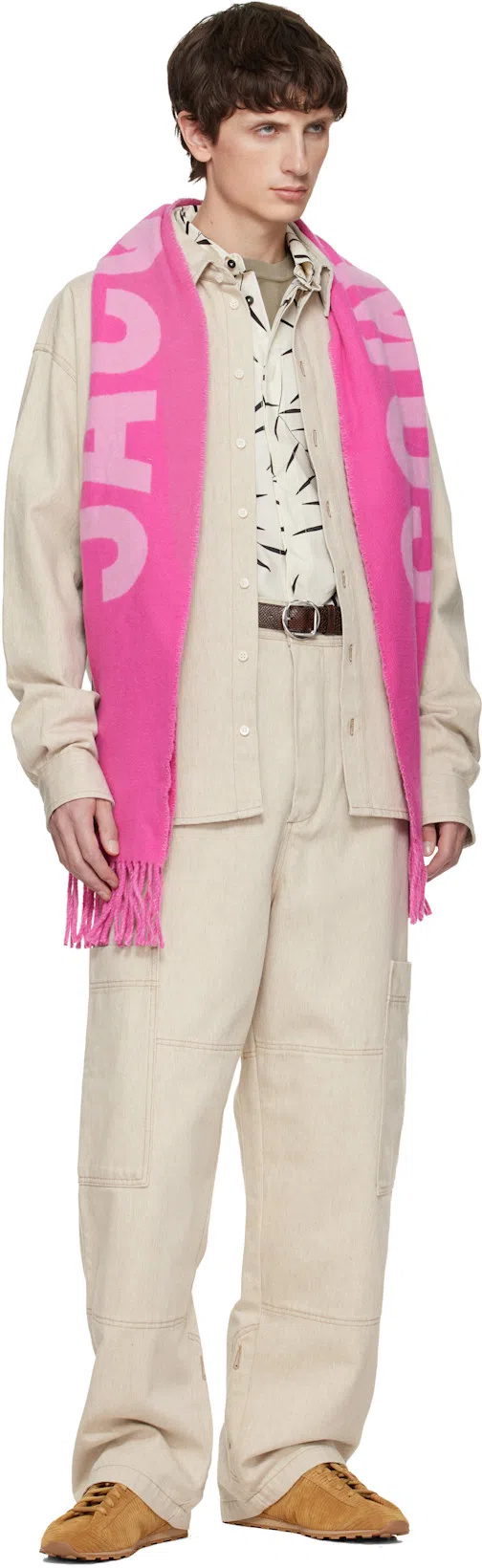 JACQUEMUS Le Tennis Sneakers In Soft Corduroy-embossed Suede In Brown