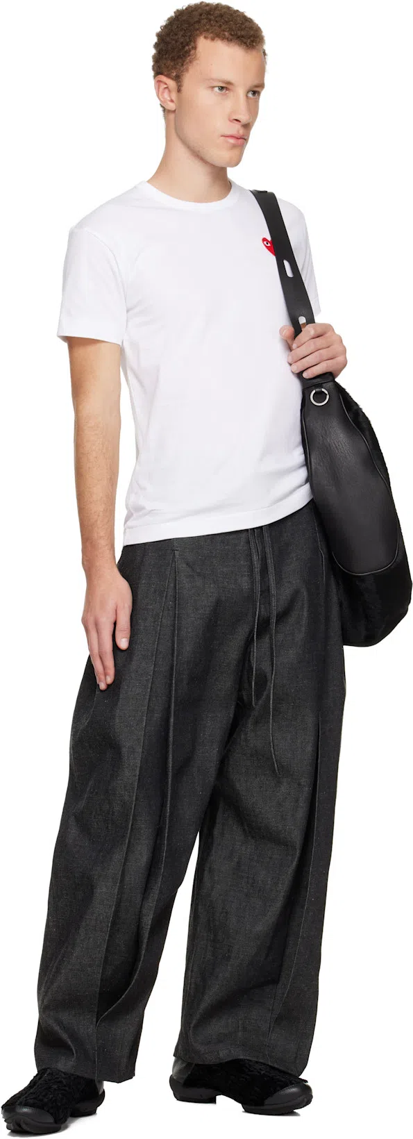 COMME DES GARÇONS PLAY Comme Des Garcons Play Mens Red Heart Logo T-shirt In White