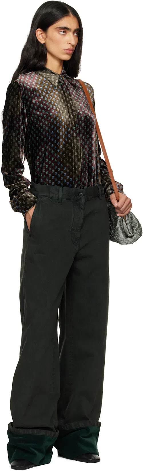 DRIES VAN NOTEN Pointed Toe Ankle Boots With Sculptural Heel In Black