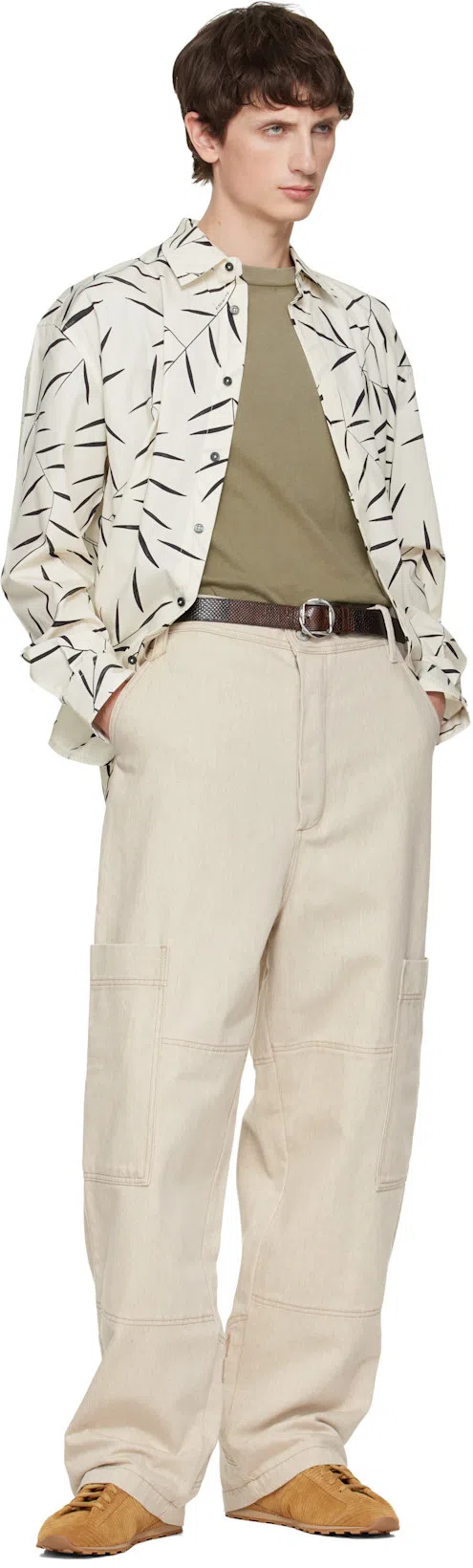 JACQUEMUS Le Tennis Sneakers In Soft Corduroy-embossed Suede In Brown