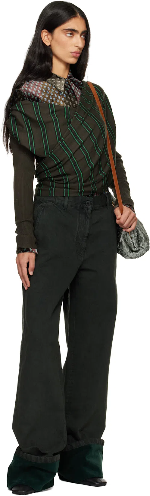 DRIES VAN NOTEN Pointed Toe Ankle Boots With Sculptural Heel In Black