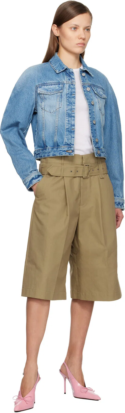 JACQUEMUS The High Cubisto Slingbacks In Light Pink