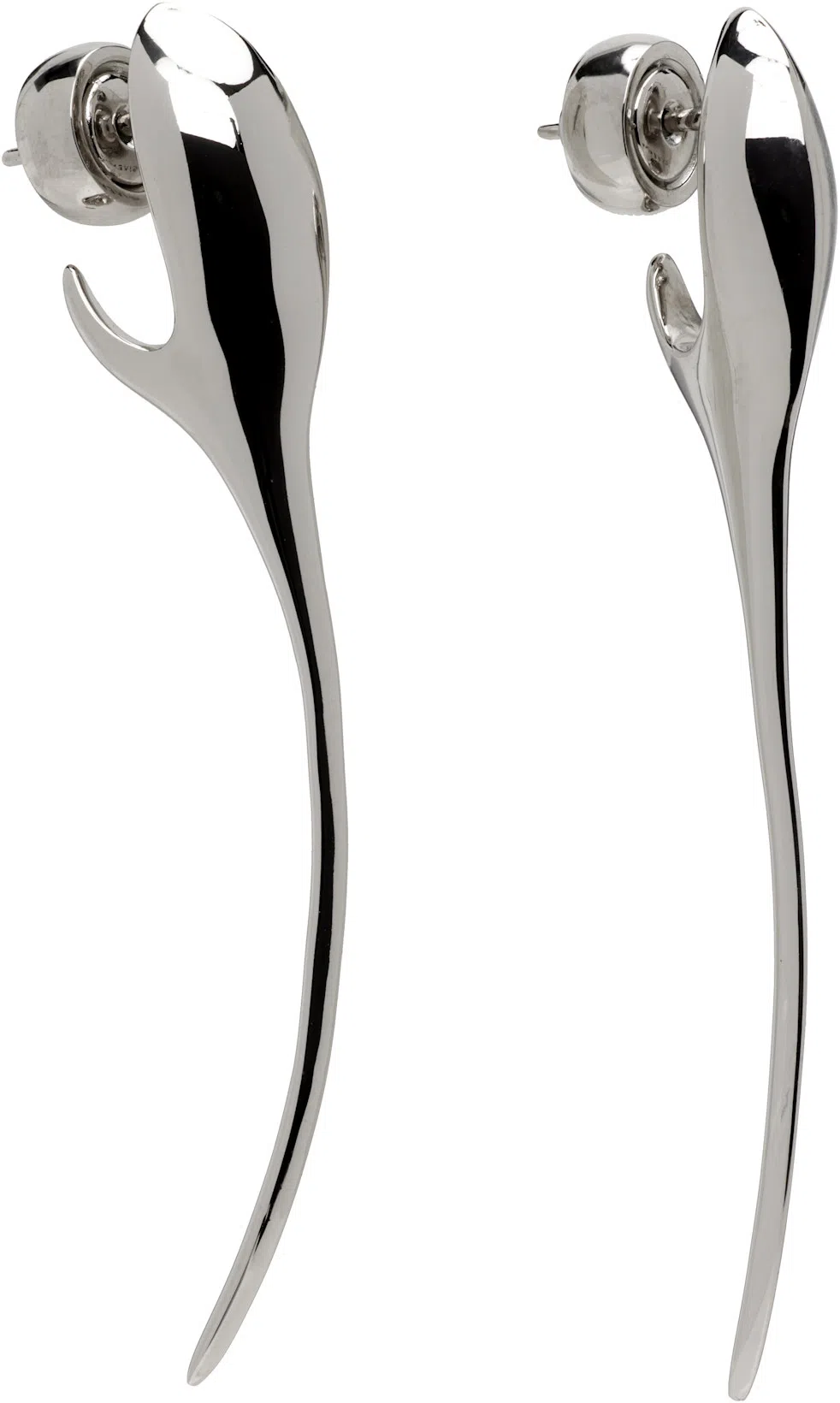 GIVENCHY Glossy Finish Curved Heel Pointed Toe Mules In Black