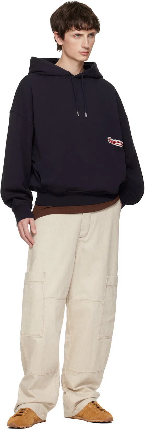 JACQUEMUS Le Tennis Sneakers In Soft Corduroy-embossed Suede In Brown