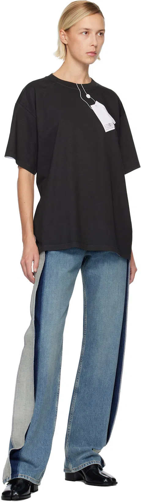 MAISON MARGIELA Tabi City Loafer Mule Woman Black In Multi