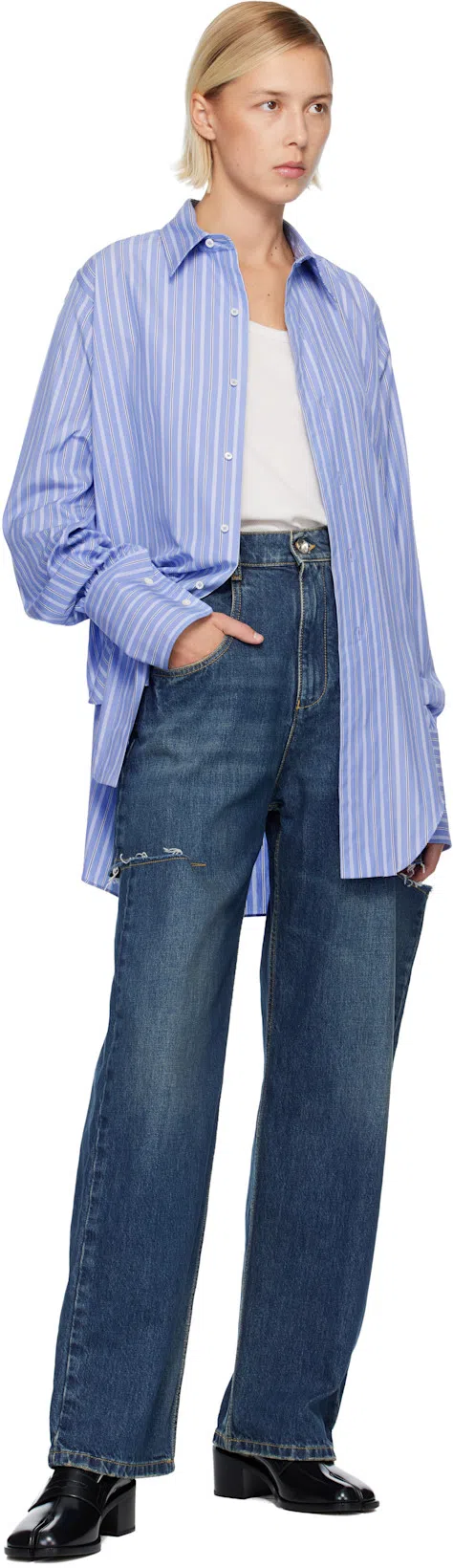 MAISON MARGIELA Tabi City Loafer Mule Woman Black In Multi