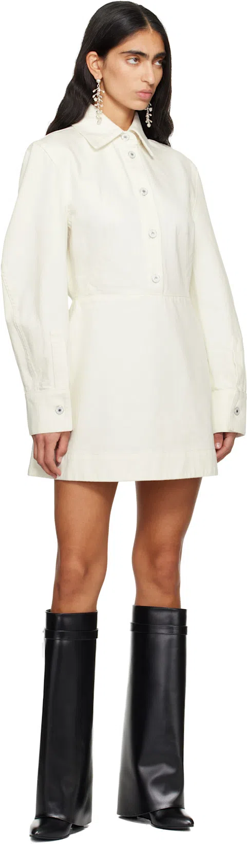 GIVENCHY Glossy Finish Curved Heel Pointed Toe Mules In Black