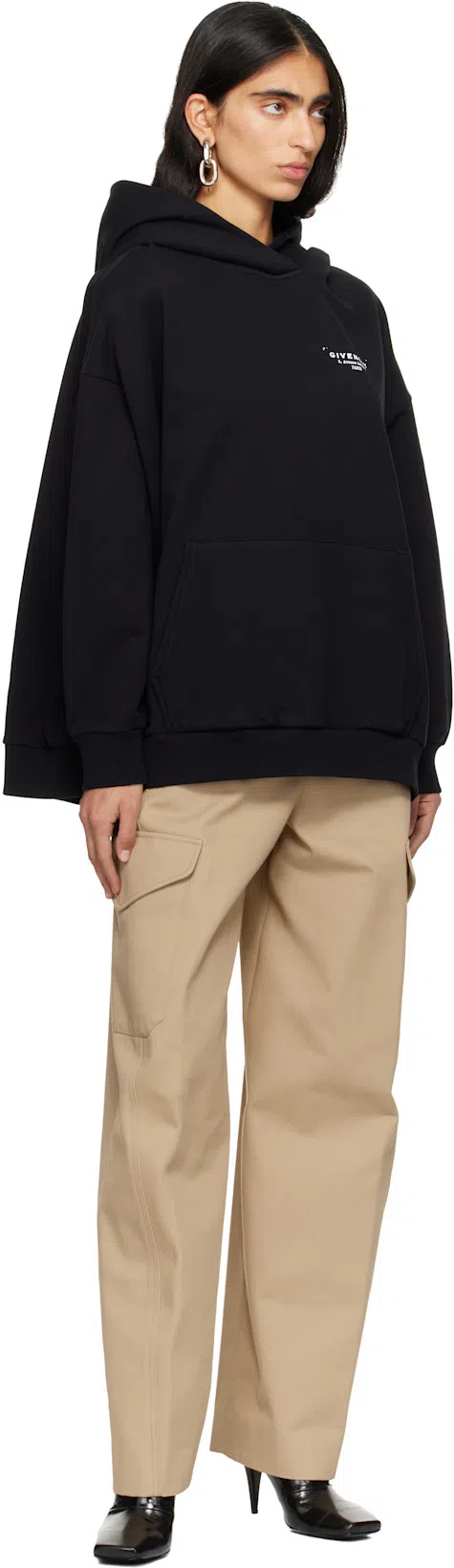 GIVENCHY Womens Beige Cocoon Straight-leg Cotton-wool Blend Trousers In Brown