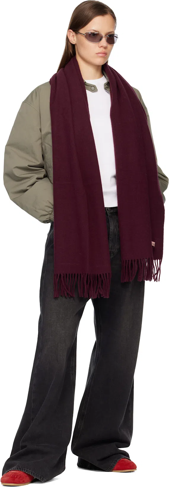 DRIES VAN NOTEN 70s Marathon Spirit Suede Low-top Sneakers In Red