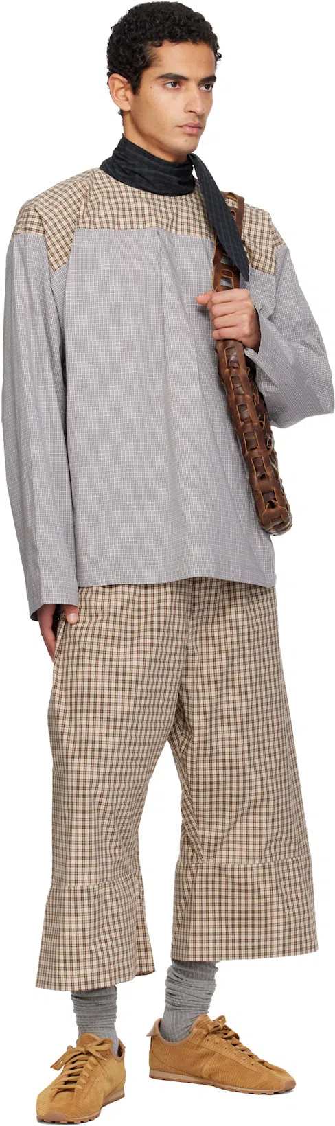 JACQUEMUS Le Tennis Sneakers In Soft Corduroy-embossed Suede In Brown