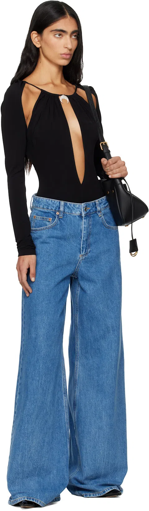 BALENCIAGA Small Bel Air Shoulder Bag In Black