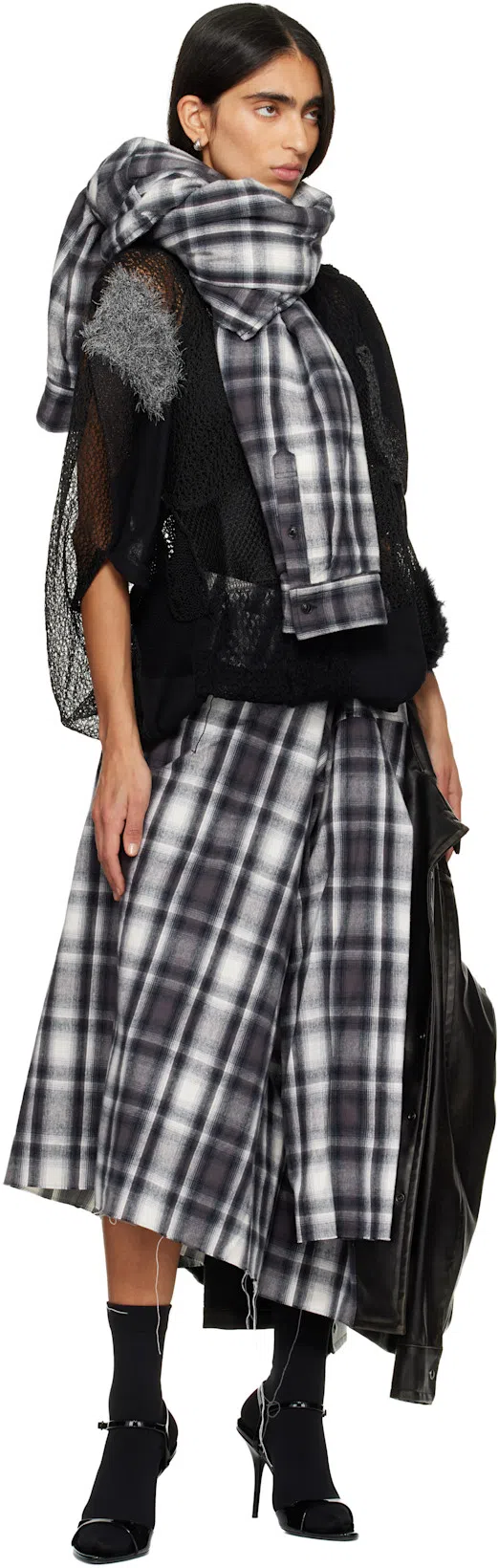 BALENCIAGA Avenue Sock Black Sandal In Patent Leather And Mesh