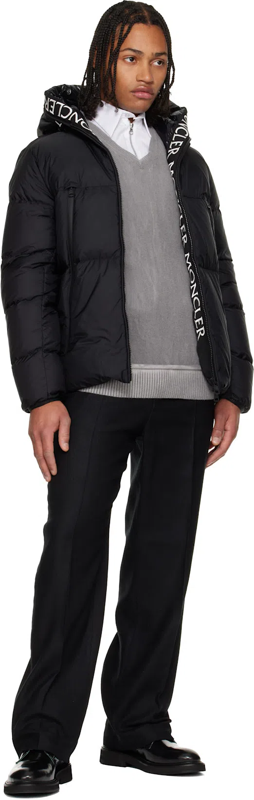 MONCLER Montcla Water Repellent Short Hooded Down Jacket In Black