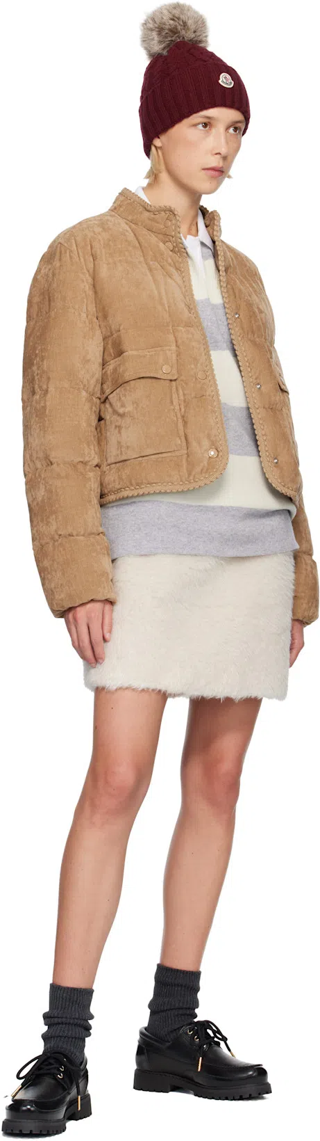 MONCLER Essarts Ricrac-trimmed Quilted Padded Down Corduroy Jacket In Multi